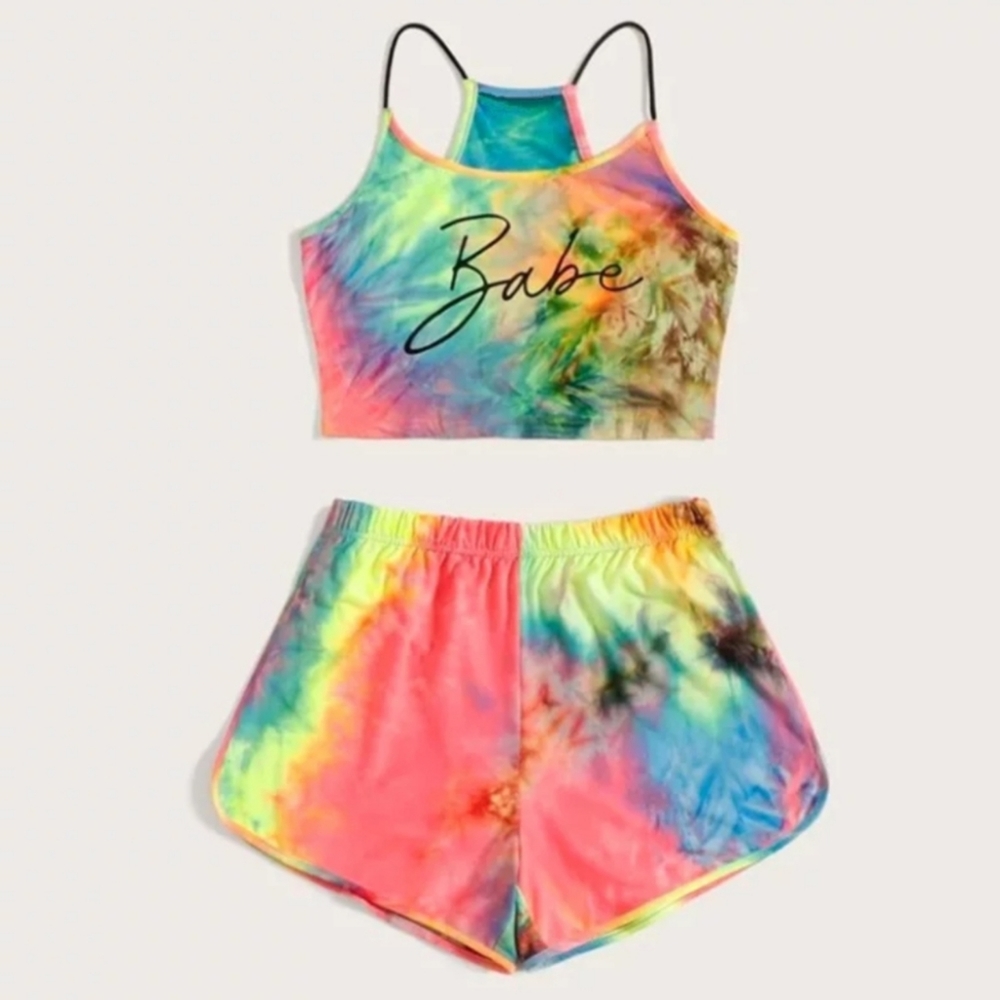 Tie dye short set